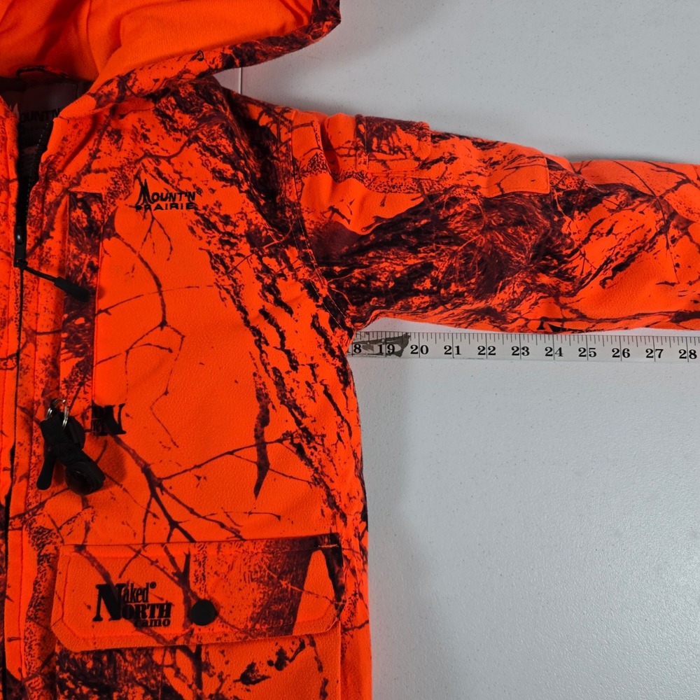 Naked North Camo Orange Fleece Hooded Jacket Women's Size M Mountain Prairie - Picture 3 of 10